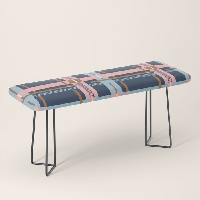 Dark Bold Linear Harmony Bench Gallery Image 1