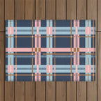 Dark Bold Linear Harmony Outdoor Rug Gallery Image 1