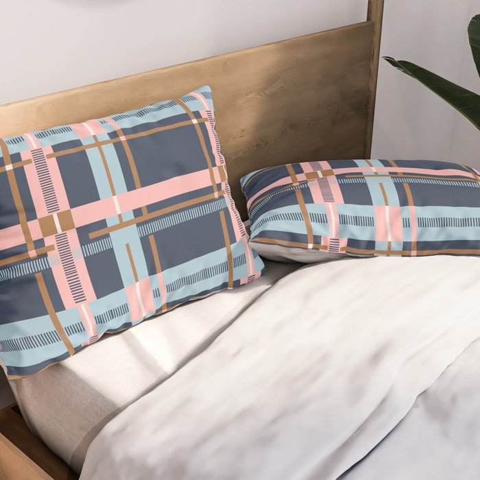 Dark Bold Linear Harmony Pillow Sham Gallery Image 2