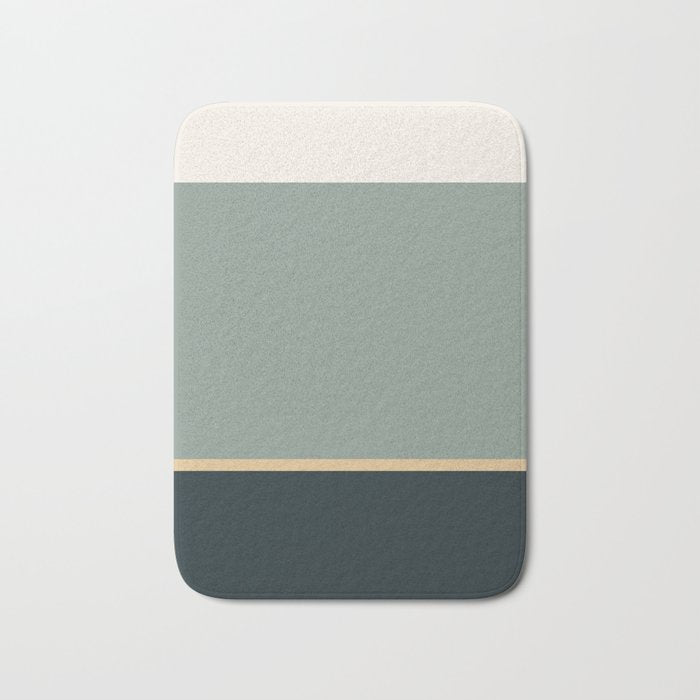 Contemporary Color Block LV Bath Mat Gallery Image 1