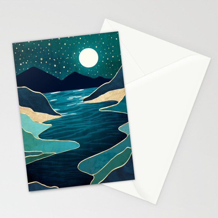 Moon Water Vista Stationery Card Gallery Image 2