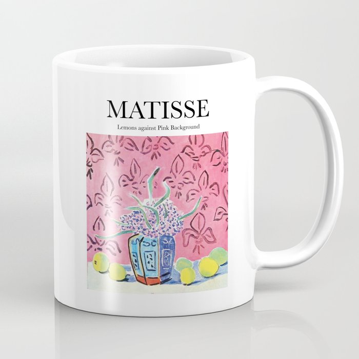 Lemons against Pink Background by Henri Matisse - Artwork Design Coffee Mug Gallery Image 1