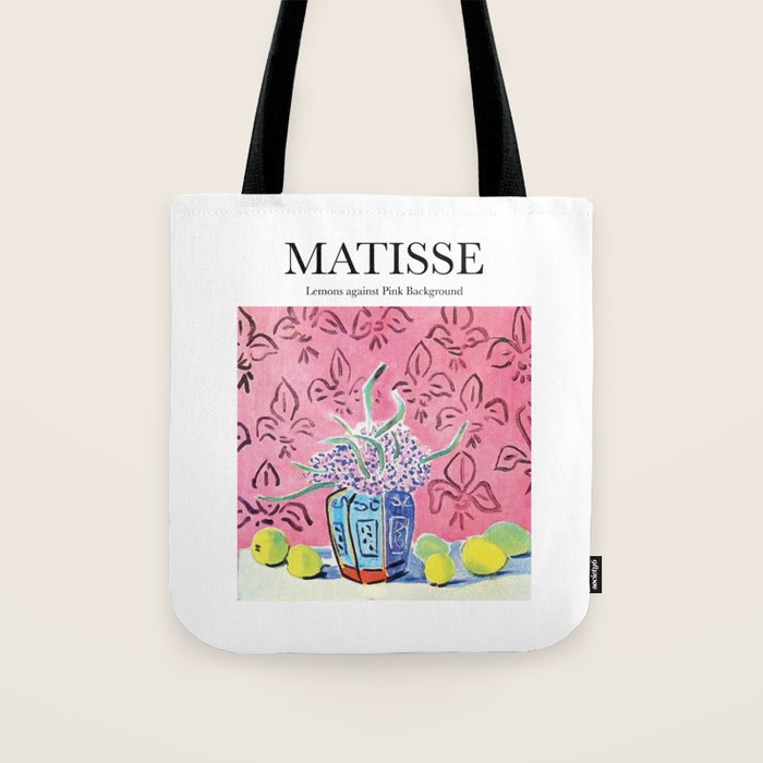 Lemons against Pink Background by Henri Matisse - Artwork Design Tote Bag Gallery Image 1