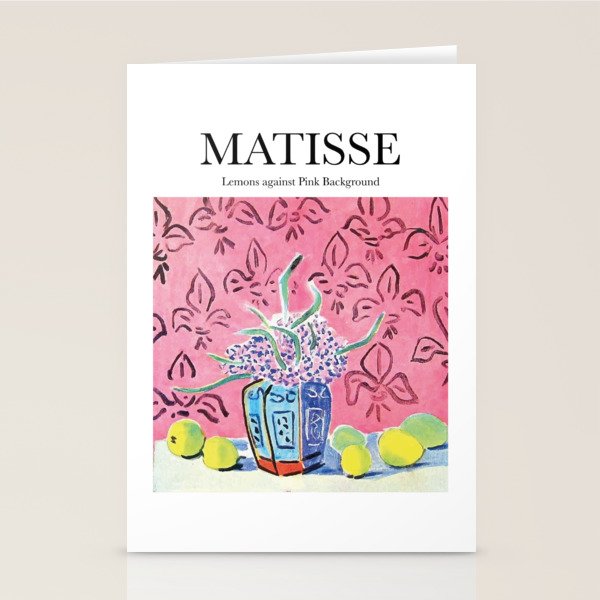 Lemons against Pink Background by Henri Matisse - Artwork Design Stationery Card Gallery Image 2