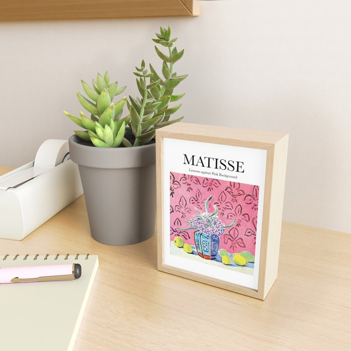 Lemons against Pink Background by Henri Matisse - Artwork Design Mini Art Print Gallery Image 2