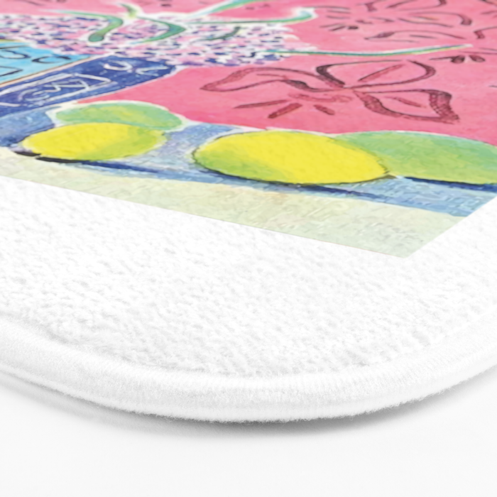 Lemons against Pink Background by Henri Matisse - Artwork Design Bath Mat Gallery Image 3
