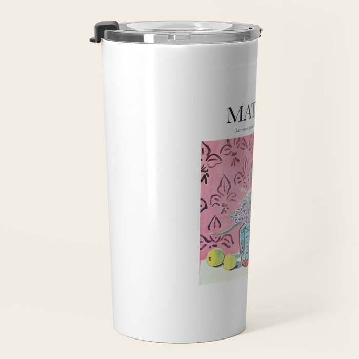 Lemons against Pink Background by Henri Matisse - Artwork Design Travel Mug Gallery Image 3