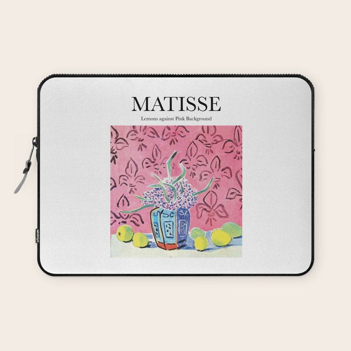 Lemons against Pink Background by Henri Matisse - Artwork Design Laptop Sleeve Gallery Image 1