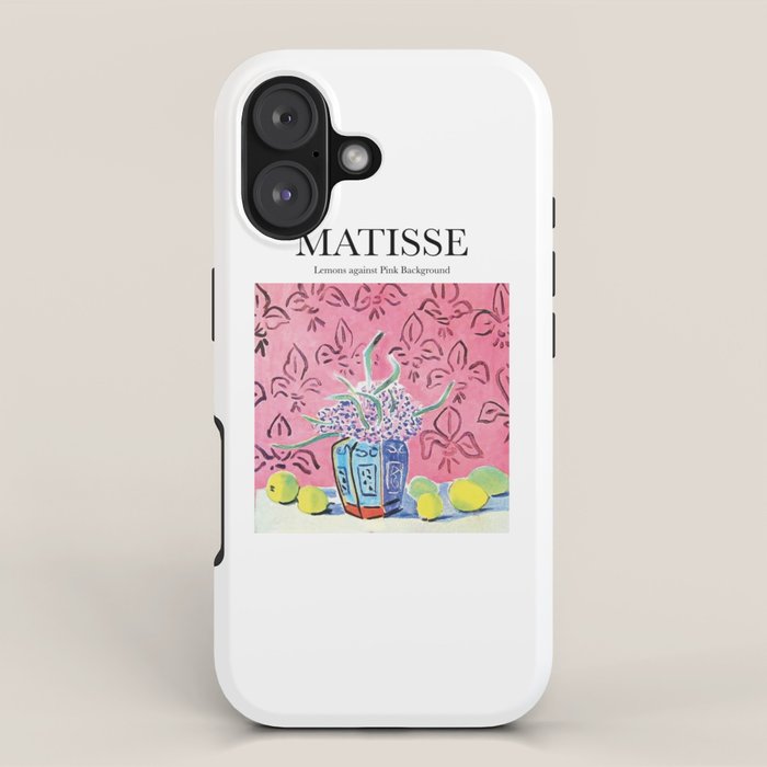 Lemons against Pink Background by Henri Matisse - Artwork Design iPhone Case Gallery Image 1