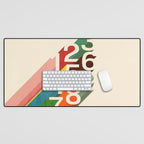 Retro Numbers Desk Mat Gallery Image 1