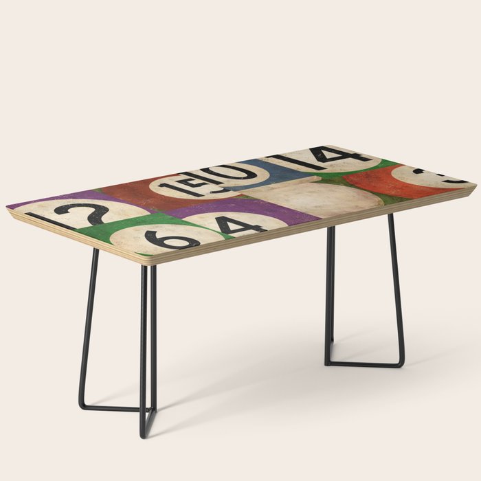 Billiards pool balls graphic art Coffee Table Gallery Image 1