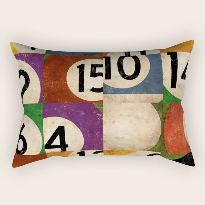 Billiards pool balls graphic art Rectangular Pillow Gallery Image 2