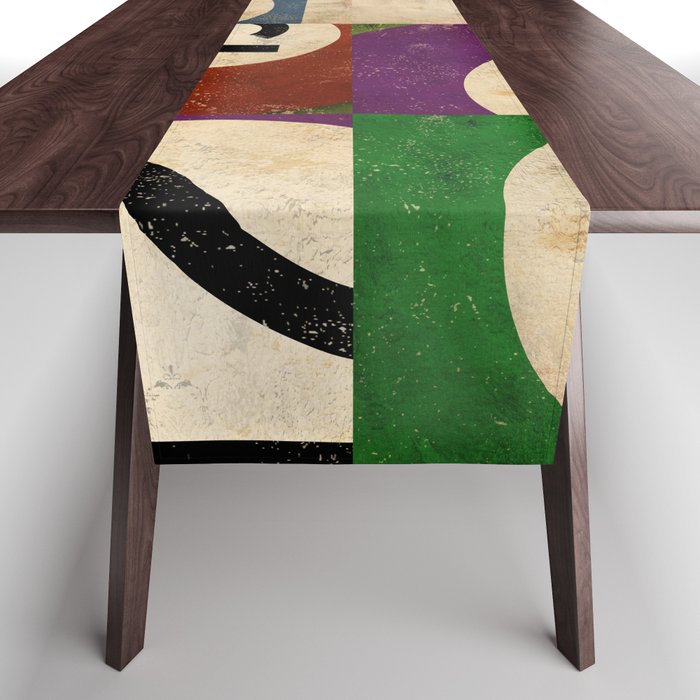 Billiards pool balls graphic art Table Runner Gallery Image 1