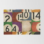 Billiards pool balls graphic art Rug Gallery Image 2