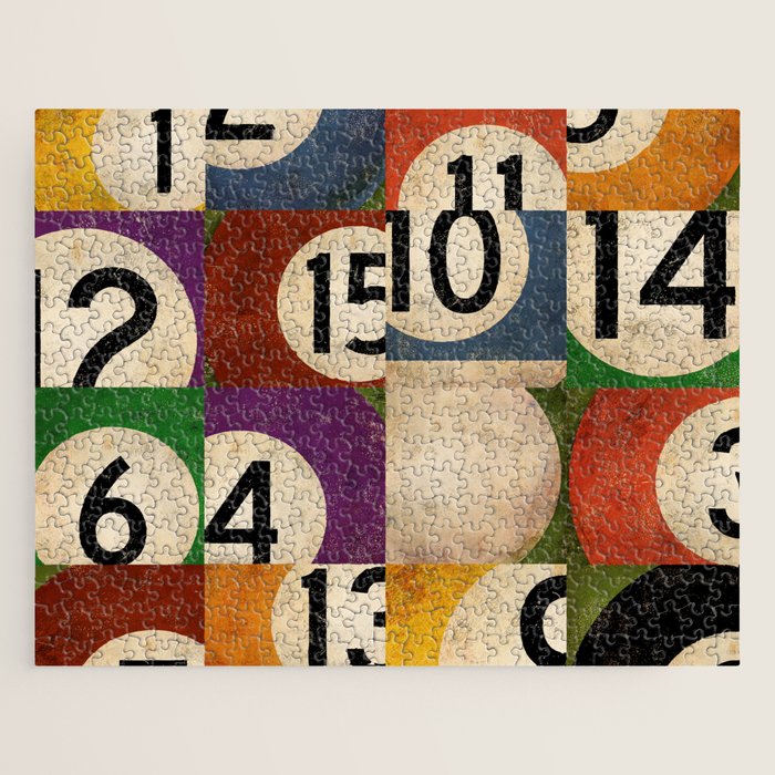 Billiards pool balls graphic art Jigsaw Puzzle Gallery Image 1