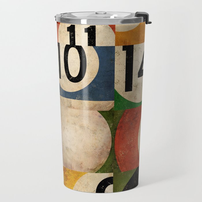 Billiards pool balls graphic art Travel Mug Gallery Image 2