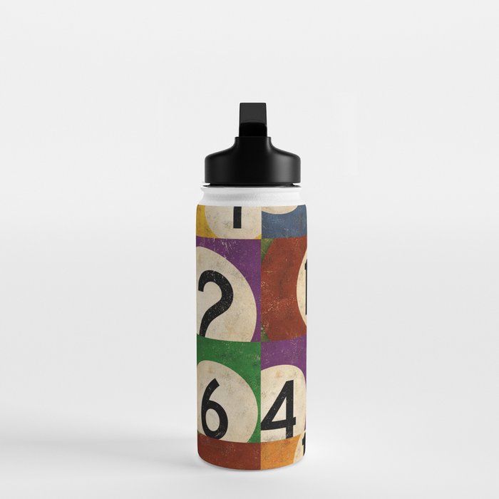 Billiards pool balls graphic art Water Bottle Gallery Image 3