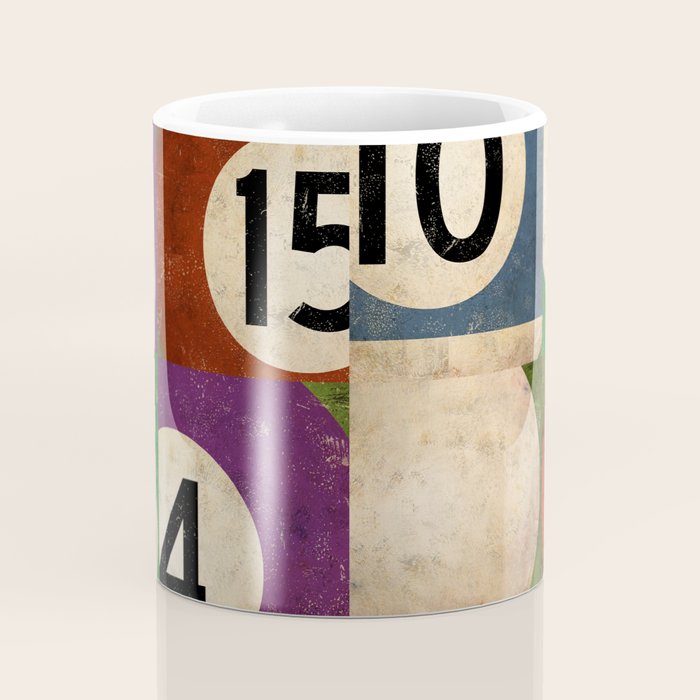 Billiards pool balls graphic art Coffee Mug Gallery Image 4