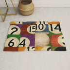 Billiards pool balls graphic art Rug Gallery Image 1