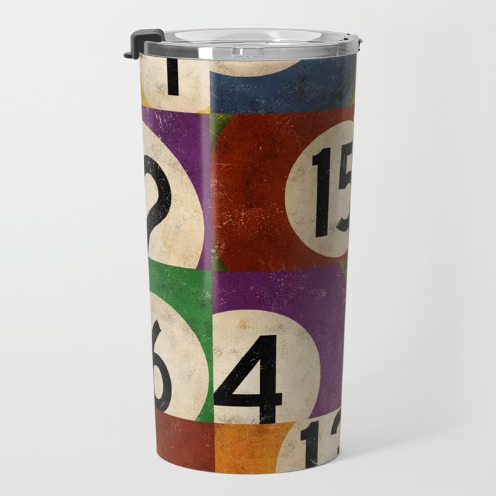 Billiards pool balls graphic art Travel Mug Gallery Image 3