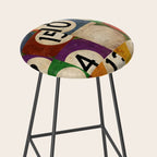Billiards pool balls graphic art Stool Gallery Image 2