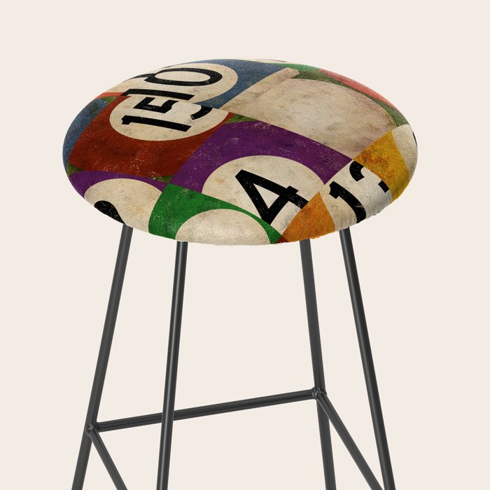 Billiards pool balls graphic art Stool Gallery Image 2