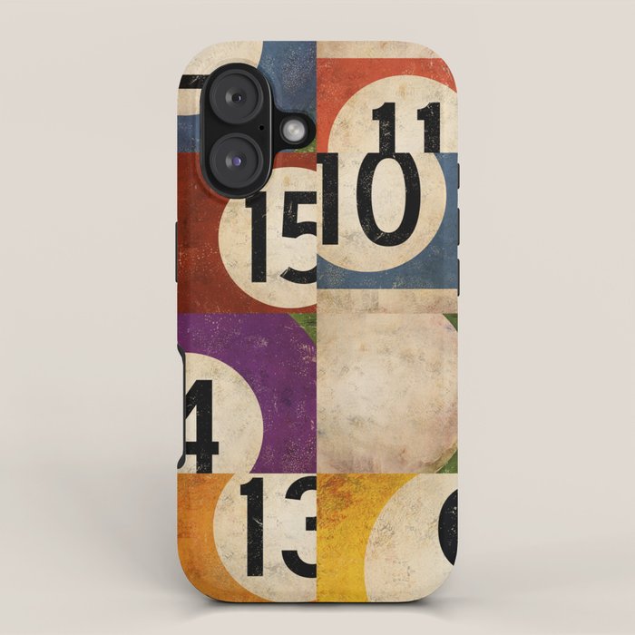 Billiards pool balls graphic art iPhone Case Gallery Image 1