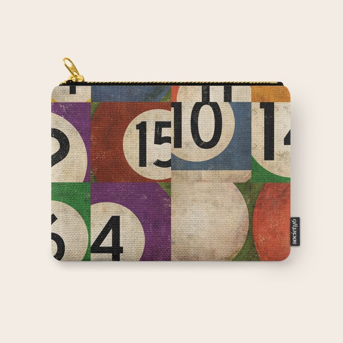 Billiards pool balls graphic art Carry All Pouch Gallery Image 1