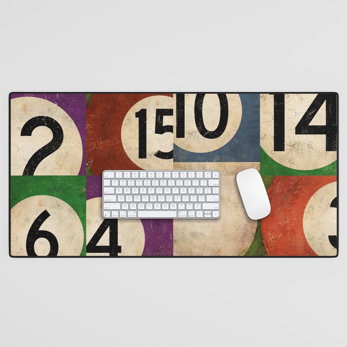 Billiards pool balls graphic art Desk Mat Gallery Image 1