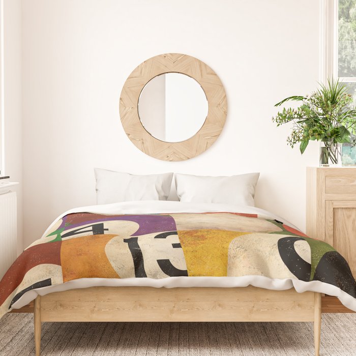 Billiards pool balls graphic art Duvet Cover Gallery Image 3