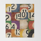 Billiards pool balls graphic art Throw Blanket Gallery Image 2