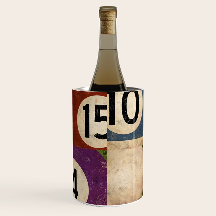 Billiards pool balls graphic art Wine Chiller Gallery Image 1