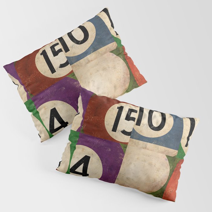 Billiards pool balls graphic art Pillow Sham Gallery Image 3