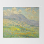 Granville Redmond Hazy Day in Antelope Valley, 1932 Oil Painting Vintage American Art Throw Blanket Gallery Image 2