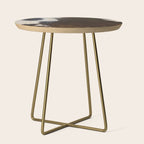 Cowhide Farmhouse Decor  Side Table Gallery Image 1