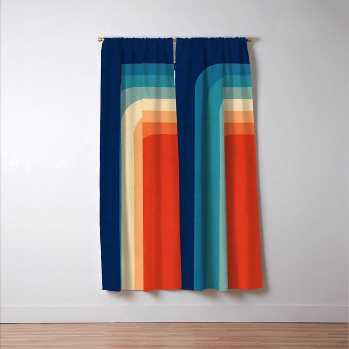 Retro 70s Color Palette III / 2 Window Curtain Gallery Image 3