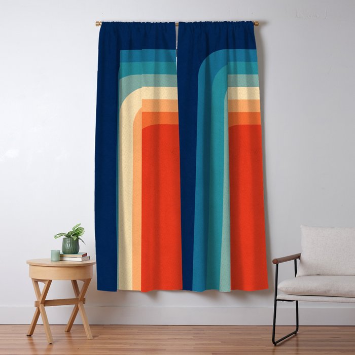Retro 70s Color Palette III / 2 Window Curtain Gallery Image 5