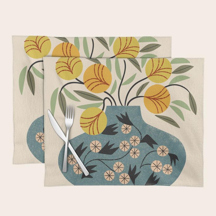 Painted Vase Blooms Placemat Gallery Image 1