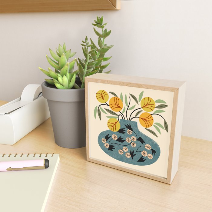 Painted Vase Blooms Mini Art Print Gallery Image 2