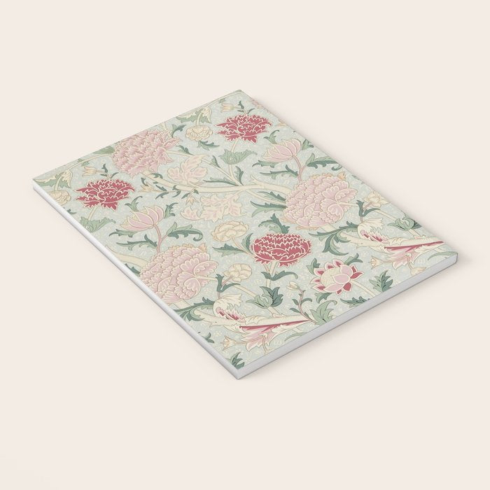 William Morris Vintage Cray Duck Egg Pink Notebook Gallery Image 3