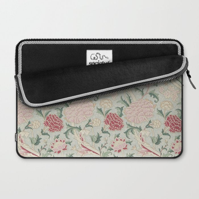 William Morris Vintage Cray Duck Egg Pink Laptop Sleeve Gallery Image 2