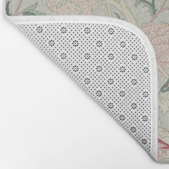 William Morris Vintage Cray Duck Egg Pink Bath Mat Gallery Image 2