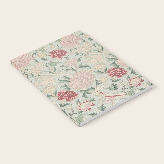 William Morris Vintage Cray Duck Egg Pink Notebook Gallery Image 2