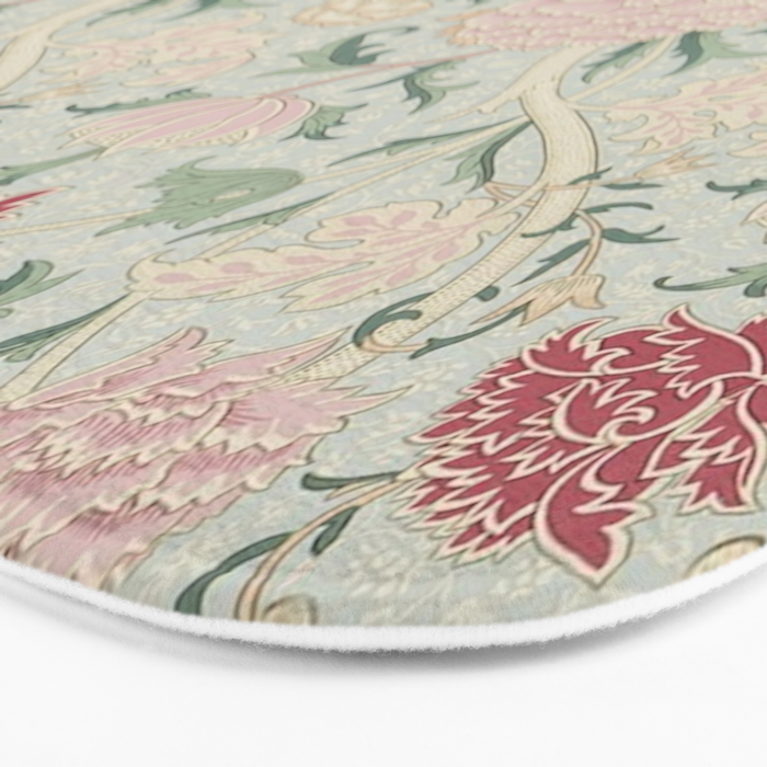 William Morris Vintage Cray Duck Egg Pink Bath Mat Gallery Image 3