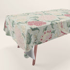 William Morris Vintage Cray Duck Egg Pink Tablecloth Gallery Image 1