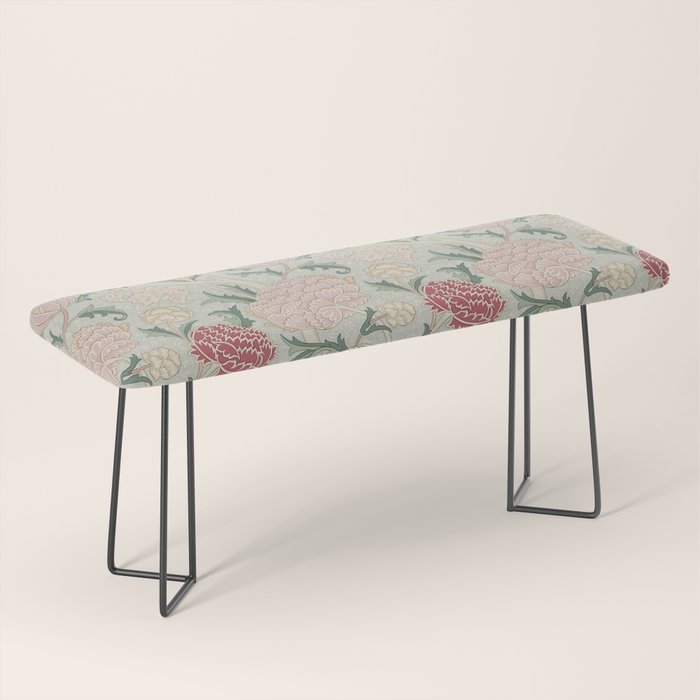 William Morris Vintage Cray Duck Egg Pink Bench Gallery Image 1