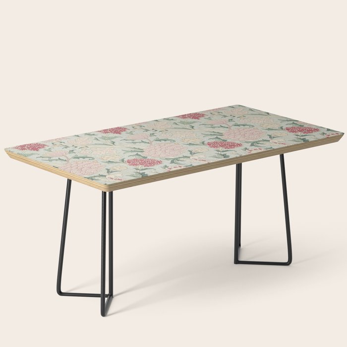 William Morris Vintage Cray Duck Egg Pink Coffee Table Gallery Image 1