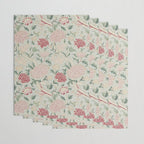 William Morris Vintage Cray Duck Egg Pink Wrapping Paper Gallery Image 3