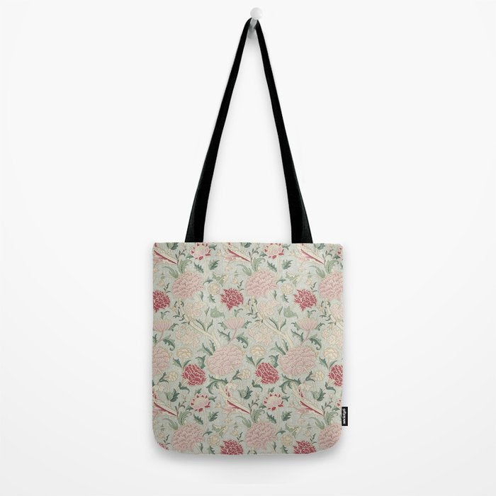 William Morris Vintage Cray Duck Egg Pink Tote Bag Gallery Image 2