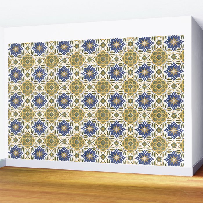 Tile floral nature Modern BY Wall Mural Gallery Image 2